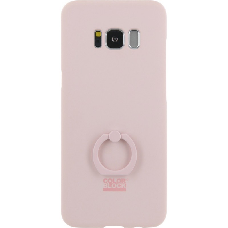 Coque pour Samsung Galaxy S8 G950 - rigide avec bague intégrée Colorblock rose