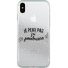 Coque pour iPhone X/XS - rigide liquide paillettes je peux pas j'ai poudreuse