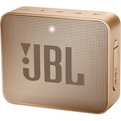 Mini enceinte portable Bluetooth dorée JBL Go 2