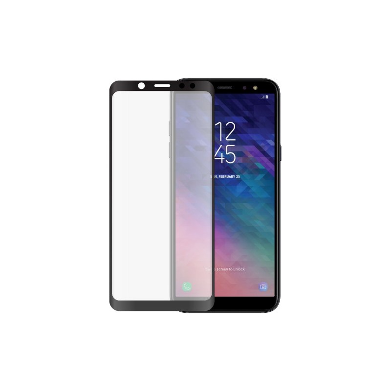 Verre trempé pour Samsung Galaxy A7 A750 2018 contour noir
