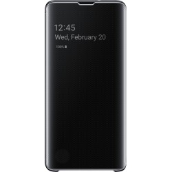Etui Samsung Galaxy S10 - à rabat Clear View Cover Samsung EF-ZG973CB noir