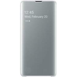 Etui Samsung Galaxy S10 - à rabat Clear View Cover Samsung EF-ZG973CW blanc