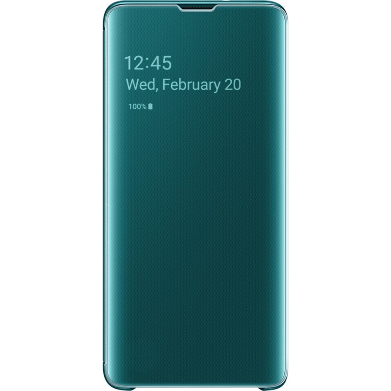 Etui Samsung Galaxy S10 - à rabat Clear View Cover Samsung EF-ZG973CG vert