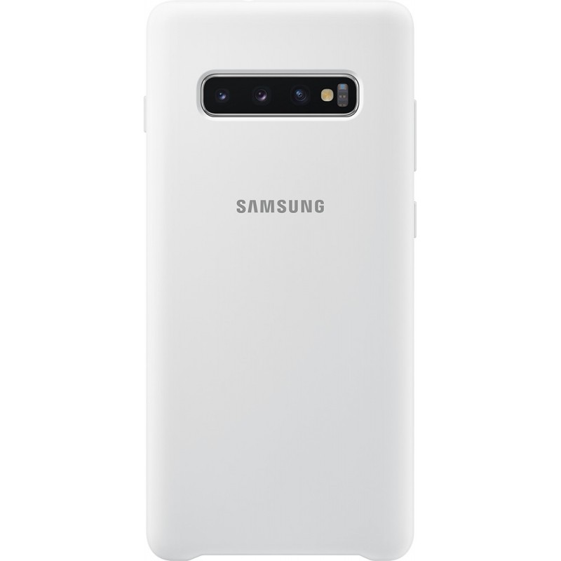 Coque Galaxy S10+ G975 - semi-rigide blanche Samsung EF-PG975TW
