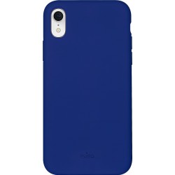 Coque iPhone XR Puro emi-rigide bleue Icon