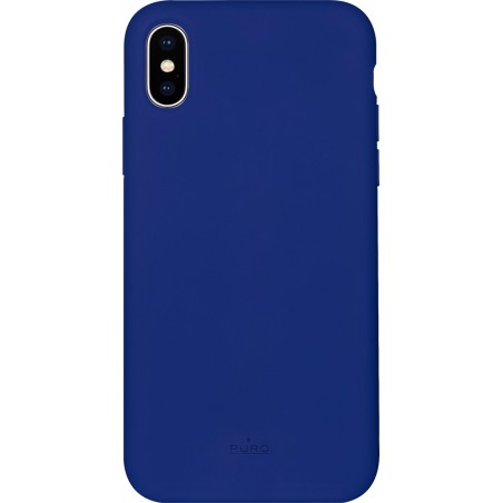 Coque iPhone XS Max Puro semi-rigide bleue Icon