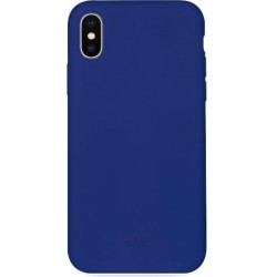 Coque iPhone X/XS Puro semi-rigide bleue Icon
