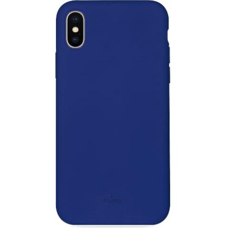 Coque iPhone X/XS Puro semi-rigide bleue Icon