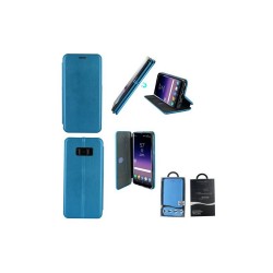 Etui pour Samsung G955/ S8+ Folio Business avec fermeture aimantée - Bleu