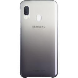 Coque Samsung Galaxy A20e A202 rigide dégradée noire et transparente Evolution 