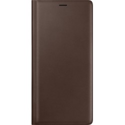 Etui pour Galaxy Note9 N960 - à rabat Samsung EF-WN960LA en cuir marronon