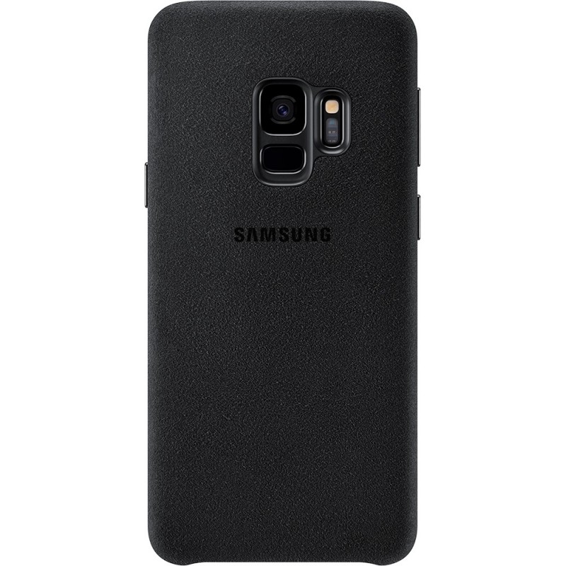 Coque pour Samsung Galaxy S9 G960 - rigide en Alcantara noir
