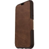 Etui pour iPhone X/Xs - OtterBox Strada series en cuir véritable - marron