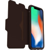 Etui pour iPhone X/Xs - OtterBox Strada series en cuir véritable - marron