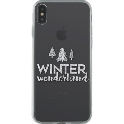 Coque pour iPhone X/XS - souple transparente Winter wonderland 