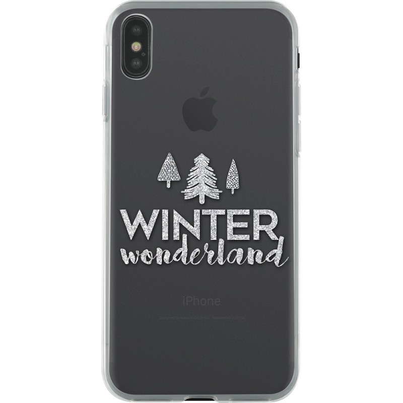 Coque pour iPhone X/XS - souple transparente Winter wonderland 