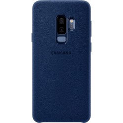 Coque  pour Galaxy S9+ G965 - rigide Samsung en Alcantara bleu