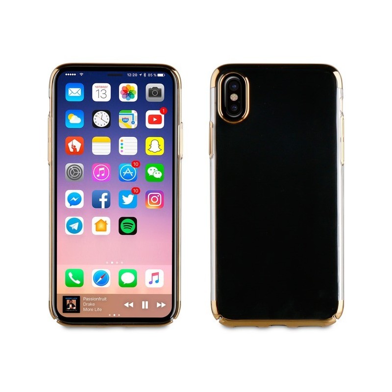 Coque pour iPhone X/XS - crystal édition Or