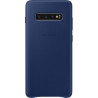 Coque Samsung pour Galaxy S10+ bleue en cuir