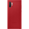 Coque Samsung pour Galaxy Note10+ N975 - rigide en cuir rouge