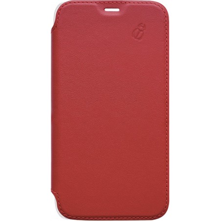 Etui folio iPhone XS Max - Beetle Case en cuir rouge