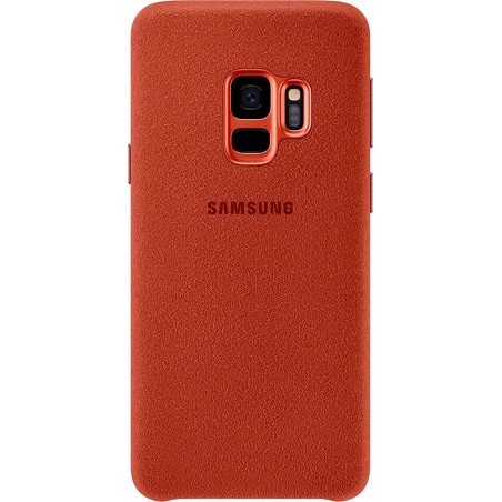 Coque pour Galaxy S9 G960 - rigide en Alcantara marron