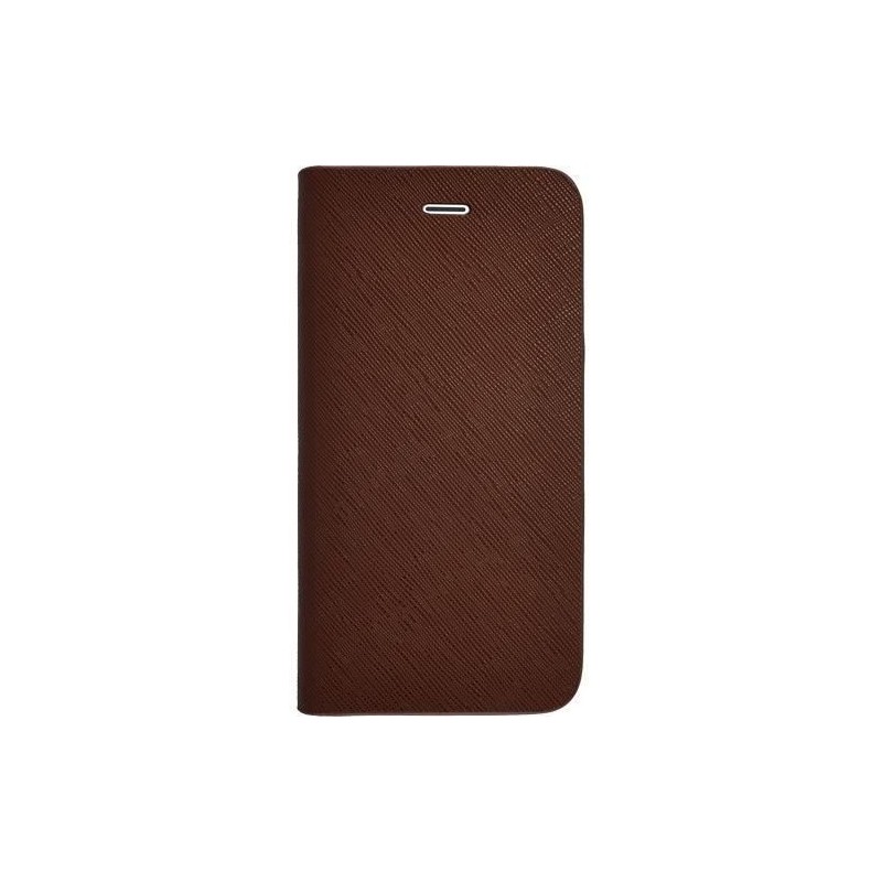 Etui pour iPhone 6 Plus/6S Plus/7Plus/8Plus - folio Qdos en cuir marron
