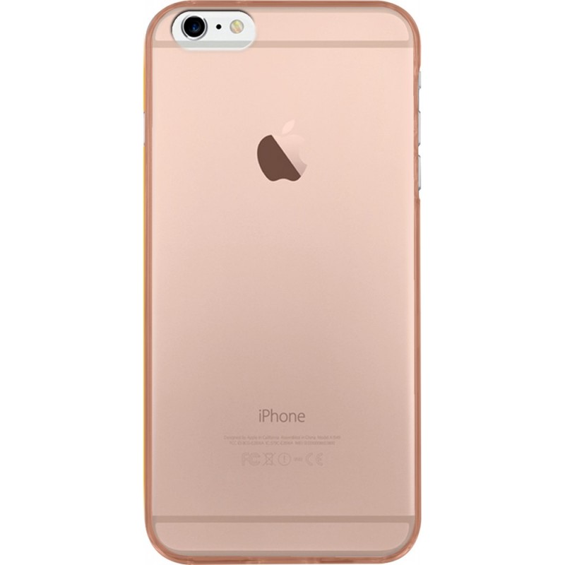 Coque pour iPhone SE 52020) 6/6S/7/8 - rigide translucide orange fluo