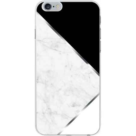 Coque pour iPhone SE(2020)6/6S/7/8 - semi-rigide noire et blanche motifs triangles