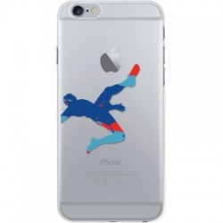 Coque rigide iPhone 6/6S Foot figure bicyclette - transparente
