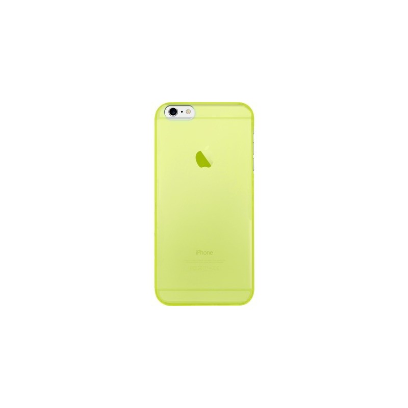 Coque iPhone 6/6S rigide translucide jaune fluo