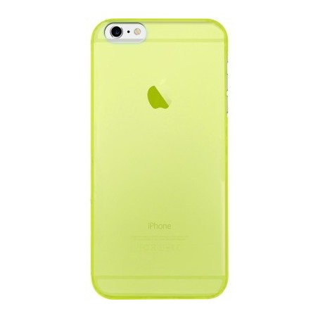 Coque iPhone 6/6S rigide translucide jaune fluo