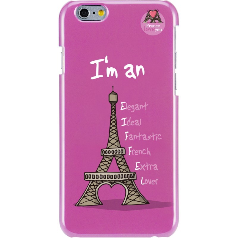 Coque  pour iPhone 6/6S - rigide Tour Eiffel rose