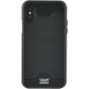 Coque pour iPhone X/XS - rigide Colorblock noire avec porte-cartes