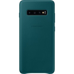 Coque Samsung pour Galaxy S10+ - en cuir verte