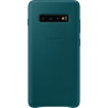 Coque Samsung pour Galaxy S10+ - en cuir verte