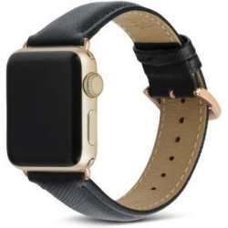 Bracelet en cuir pour Apple Watch Madrid Mode noir
