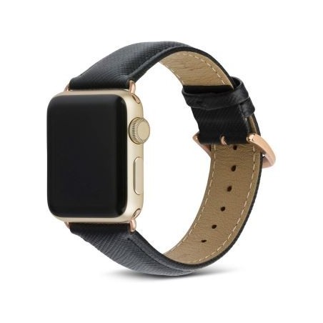 Bracelet en cuir pour Apple Watch Madrid Mode noir
