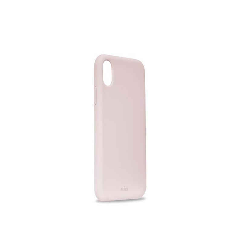 Coque semi-rigide rose Icon Puro pour iPhone X/XS