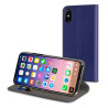 Etui pour iPhone X - folio stand bleu