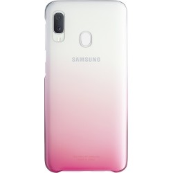 Coque Samsung Galaxy A20e A202 - rigide dégradée rose et transparente Evolution