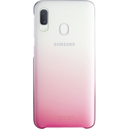 Coque Samsung Galaxy A20e A202 - rigide dégradée rose et transparente Evolution