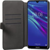 Etui Folio Huawei Y6 2019 NFC Sellier Bouton laqué Noir Faconnable