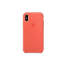 Coque iPhone Xs en silicone - Nectarine