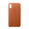 Coque iPhone X en cuir marron