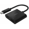 Adaptateur USB C vers HDMI Belkin 60W Power Delivery Noir