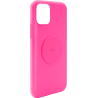 Coque iPhone 11 Silicone Icon aimantée Fuchsia Fluo Puro