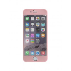 Protège-écran en verre trempé contour rose pour Apple iPhone 6 et 6S