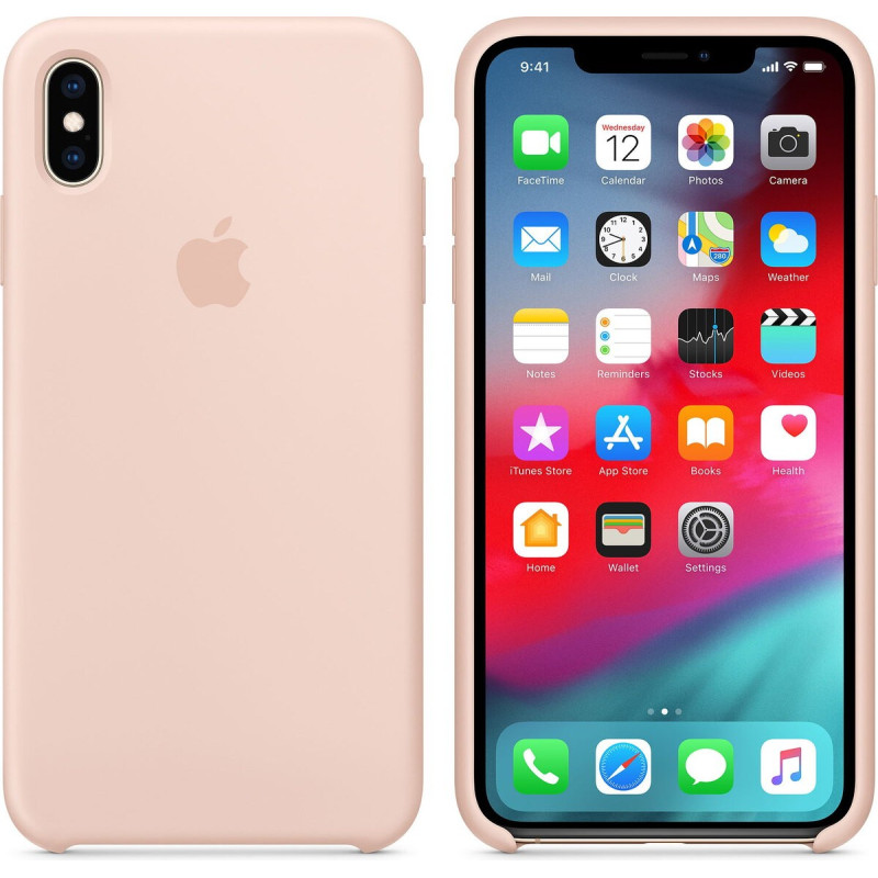 APPLE Coque en silicone pour iPhone Xs Max - Rose des sables