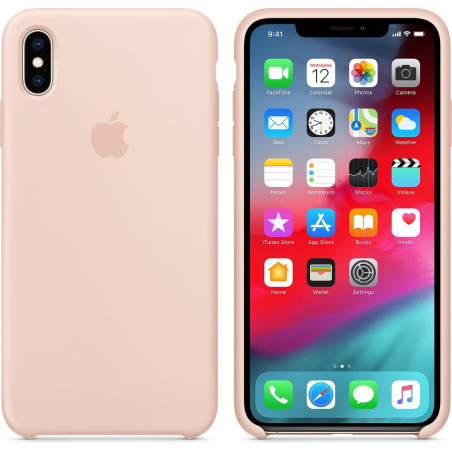 APPLE Coque en silicone pour iPhone Xs Max - Rose des sables